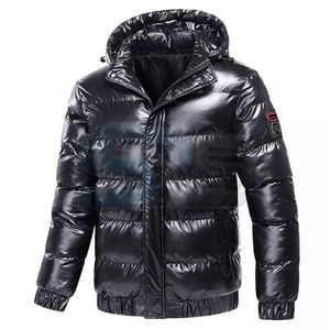 Fashion Mens Winter Jacket Puffer Style Quilted Hooded <b>Bubble</b> <b>Coat</b> Cotton Down Warm Closure Custom OEM Wholesale Outerwear - Product Image 6