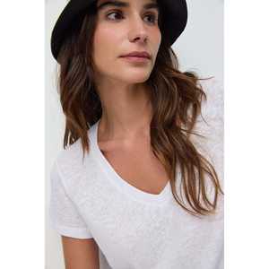 Top Casual para Mujer con Cuello en V, Transpirable, de Algodón y Elastano, Diseño Simple con Decoración de Encaje, Estilo Ajustado, Tallas XS a 5XL - Product Image 3