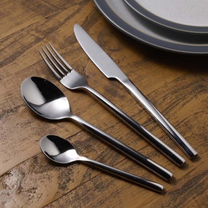 Juego de cubiertos chapados en oro de acero inoxidable personalizados, diseño Vintage de grado alimenticio, Cuchillos con mango martillado completo, cuchara, tenedor, juegos de cubiertos - Product Image 6