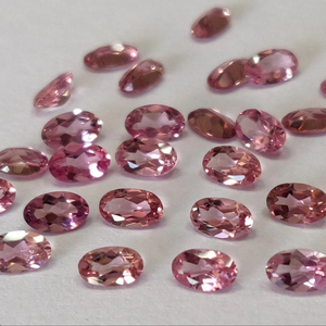Tourmaline rose naturelle ovale à facettes 3x5mm qualité supérieure-Tourmaline rose en vrac à facettes - Product Image 1
