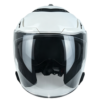 Casque Moto Homologué DOT à Double Visière 3/4 Ouvert pour Scooter, Moto, VTT et Cyclomoteur Adulte
