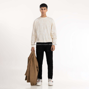 Nardon Apparel Oversized Oem Unisex Pullover Sudadera Hombres Etiqueta logo Personalizado 100% Algodón Orgánico Sudadera de cuello redondo - Product Image 5