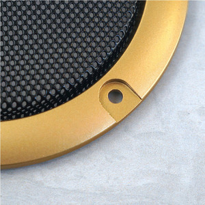 穴あきイエローメタルスピーカーカバー234インチスピーカーグリルオーディオアクセサリー - Product Image 3