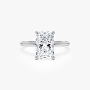Elegant Radiant Cut Prong Set Lab Grown Diamond Engagement <b>Ring</b> 2.00 Ct E-F VS 14K Gold Wedding Anniversary Gift - Product Image 3
