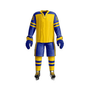 Ensembles d'uniformes de hockey sur glace personnalisés 100% polyester, respirants, séchage rapide, service OEM, fabrication sur mesure au Pakistan - Product Image 6