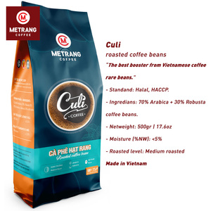 Túi pha trộn của Arabica Robusta chất lượng cao <span class=keywords><strong>CULI</strong></span> RANG 0.5 kg van một chiều vừa rang toàn bộ hạt cà phê - Product Image 2
