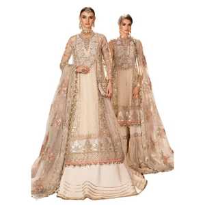 Handmade All-Season Women's Fancy Embroidered Wedding Outfit Ladies Classic Traditional Dresses for Outings and Parties - Product Image 1