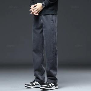 Pantalon en jean stretch personnalisé pour hommes High Street Hip Hop Style vintage Zipper Fly Dark Fournisseur direct de vêtements de rue en 3D - Product Image 3