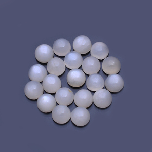 25 piezas de piedra lunar blanca Natural 3mm cabujón redondo 2,4mm piedra preciosa gruesa 4,3 Cts lote Iroc ventas piedra preciosa suelta de alta calidad - Product Image 3
