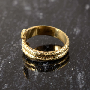 Anillo de Serpiente Chapado en Oro de 18K Estilo Caliente, Anillo Gótico Punk de Latón Genuino para Mujer, Anillo Envolvente Punk de Serpiente al por Mayor para Mujer - Product Image 4