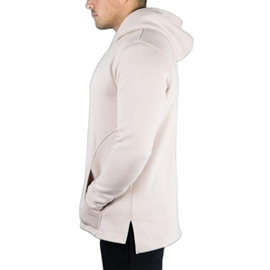 Sweats à capuche surdimensionnés en polyester/coton pour hommes, couleur unie, logo personnalisé brodé, écologiques, séchage rapide, saison hivernale, service OEM - Product Image 3