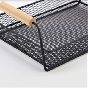 Handmade Unique Design Iron <b>Serving</b> Wire <b>Tray</b> VISHAL HANDICRAFT Brand <b>Black</b> Modern Luxury Elegant Home Decorative Hotel - Product Image 4