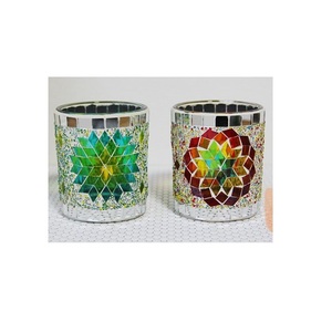 Support de lumière en T en mosaïque de différentes couleurs, bougies décoratives à thème, vente en gros, bougie colorée bon marché, divers modèles - Product Image 5