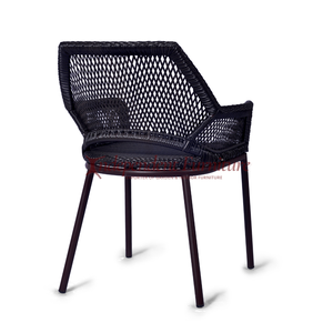 Silla de jardín al aire libre marrón duradera moderna ratán sintético con marco de metal para el hogar sala de estar Patio o Hotel - Product Image 6