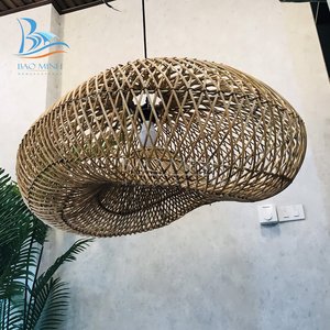 Best Modern Style <b>Rattan</b> Lampshade for Home Decor Coastal Rustic Minimalist European Design Transparent Traditional Asian Styles - Product Image 4