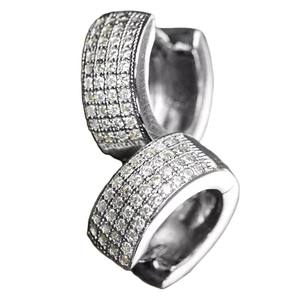 Joyería de Moissanita VVS, Pendientes de Aro de Diamante de Moissanita VVS de Lujo, Plata de Ley 925 para Mujer, Pendientes de Moissanita - Product Image 6