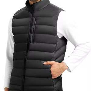 Meilleur prix 100% polyester Gilet matelassé pour homme Vêtement d'extérieur décontracté d'hiver Respirant Personnalisé Haute qualité Fermeture éclair Col en V - Product Image 1