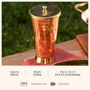 Qualité supérieure, classique et élégant, en cuivre martelé, texture polie, écologique, grande capacité pour une configuration de cuisine traditionnelle - Product Image 4