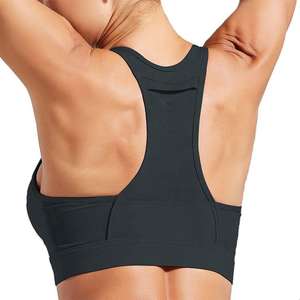 High Support Eco-Friendly <b>Women</b> <b>Yoga</b> Bra with Pocket Custom Fitness Gym Sports Crop <b>Top</b> Simple Design Quick Dry & Breathable - Product Image 4
