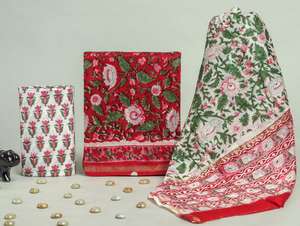 ผ้าฝ้ายทอเนื้อละเอียดพรีเมียมสำหรับตัดชุด ทนทานต่อการเสียดสี ดีไซน์ลายขอบประณีต ผ้าสำหรับชุดฤดูร้อนสไตล์ชาติพันธุ์ แบบยังไม่ได้เย็บ - Product Image 3