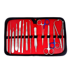 Kit de disección de laboratorio integral de 14 piezas Estuche de Transporte de instrumentos quirúrgicos de acero inoxidable Innovamed-para instructores estudiantes - Product Image 1