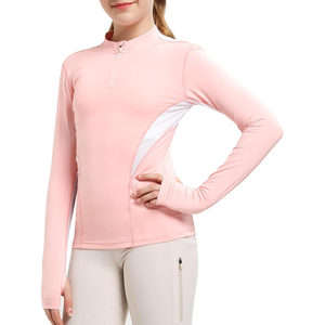 Sports d'équitation Chemises équestres pour femmes Trous de pouce Chemises d'équitation à manches longues Séchage rapide Jodhpur & Culottes - Product Image 1