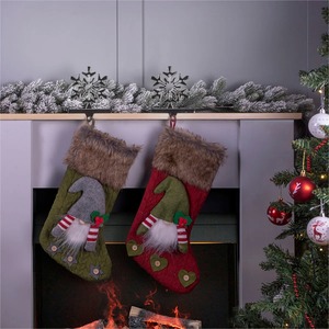 Soporte moderno y elegante para medias navideñas de Metal para chimenea, estante organizador decorativo festivo para vacaciones - Product Image 3