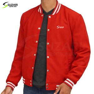 Veste universitaire en laine pour hommes High Street Light de haute qualité coupe-vent respirant en toile tricotée col montant Style Letterman hiver - Product Image 5