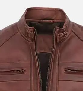 Veste en cuir à capuche pour hommes personnalisée de haute qualité Meilleur prix Veste d'hiver tendance fabriquée au Pakistan - Product Image 6