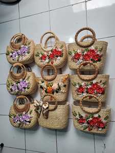 Natural Water Hyacinth Eco-Friendly Rectangle Home Decor <b>Storage</b> <b>Basket</b> with Handle for Clothing and Multi-Purpose Use - Product Image 1