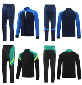 Ensemble de survêtement de football pour homme, 2 pièces, séchage rapide, avec logo personnalisé, veste à capuche, 100% coton, streetwear - Product Image 2