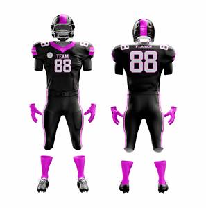 Camisetas de fútbol americano de manga corta cómodas personalizadas para jóvenes y adultos, uniformes impresos, tecnología de sublimación - Product Image 4