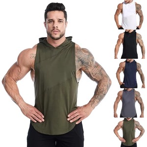 Chaleco Deportivo con Logotipo Personalizado, Ropa Deportiva de Poliéster, Top Deportivo Informal con Capucha para Entrenamiento, Fitness, Gimnasio, Ropa Deportiva Activa de Algodón - Product Image 1
