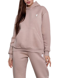 ชุดวอร์ม2ชิ้นสำหรับผู้หญิง,ชุดวอร์มกางเกงวิ่งพร้อมกระเป๋าแบบสวมหัวแขนยาวมีฮู้ด - Product Image 1