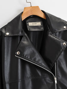 Chaquetas de cuero para mujer a precio de fábrica Abrigo de invierno acolchado Longitud regular Cálido Algodón crudo Relleno Personalizable - Product Image 3