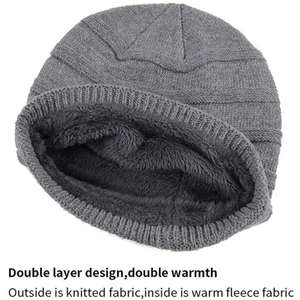 New Arrival High Quality 100% <b>Wool</b> <b>Beanie</b> Hat Custom Logo Skull Pattern Design Winter Style Knit Cuffed Work Wear for Travel - Product Image 2