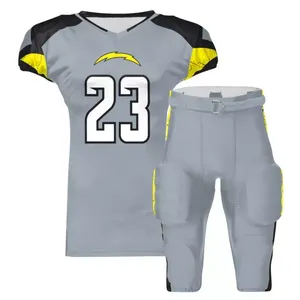 Ropa de fútbol americano profesional personalizada, cómoda, de secado rápido, de manga corta, último diseño, conjuntos de uniformes transpirables - Product Image 2