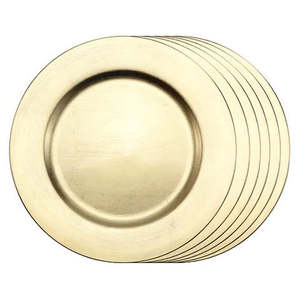 Embossed Border Eco-Friendly for Charger Plate Attractive Metal Wedding Decorative <b>Platter</b> Hot Selling Dinnerware Dishes Plates - Product Image 3