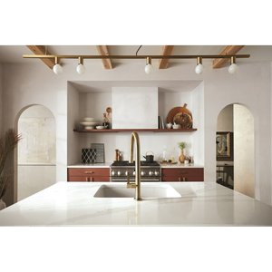 Calacatta Sol Premium Quartz <b>Crystal</b> Composition Eco-Friendly Durable 15-30mm Thick Modern Brand Kitchen Countertops Vanity <b>Tops</b> - Product Image 3