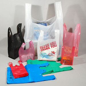 Venta al por mayor de bolsas de la compra de plástico para camisetas degradables ecológicas impresas personalizadas con función de técnica de huecograbado materiales reciclados - Product Image 3