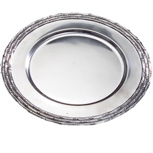 Plateaux de service de luxe pour hôtels, plateaux de service de restauration, finition plaquée or, assiettes de service, vaisselle, plateaux en métal - Product Image 3