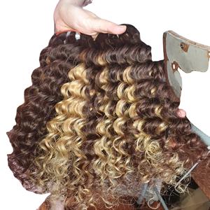 Eurasienne Vietnamienne Remy Cheveux Colorés Bouclés Trame Paquets Prix de Gros Unique Machine Cheveux Humains Bruts Vietnam Fournisseur - Product Image 3