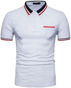 Camiseta de Golf para Hombre, Nuevo Diseño, Manga Corta, Tejido de Punto, Estampado, Secado Rápido, Transpirable, 100% Algodón, Logotipo Personalizado Bordado - Product Image 5