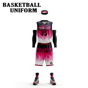 Conjunto de Uniforme de Baloncesto Unisex Más Vendido de 2026, Diseño Personalizado, Impreso, Transpirable, Talla Grande, Antibacteriano, de Secado Rápido - Product Image 3