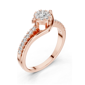 Anillo Halo con Diamante de Laboratorio de 0.334 CT para Mujer, Claridad VVS-VS EF, Oro de 18KT, 14KT, 10KT y Plata 925, Oro Rosa, Amarillo y Blanco - Product Image 6