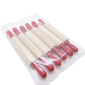 Gói số lượng lớn 6 chiếc ghim cán gỗ thân thiện với môi trường 20x182mm có tay cầm màu đỏ cho trẻ em - Product Image 4