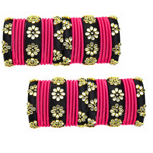 Traditional Wedding Bridal Bangle <b>Set</b> Wholesale New Arrival Women Luxury Wedding Flower Bridal Churiya <b>Set</b> - Product Image 4