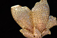 Broches de style floral pour femmes, plaquées or avec argent 925 et moissanite, accessoires décoratifs pour vêtements, cadeau de fête pour amie
