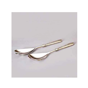 Ensemble de 2 couverts en argent Offre Spéciale, en acier inoxydable, avec poignée en or, poli miroir, pour hôtel - Product Image 6