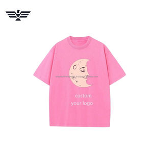 เสื้อยืดสีสันตามสั่งพิมพ์ลายกราฟิกดวงจันทร์ |   เสื้อยืดลำลองผ้าฝ้ายพรีเมียมสำหรับผู้ชายและผู้หญิง - Product Image 1